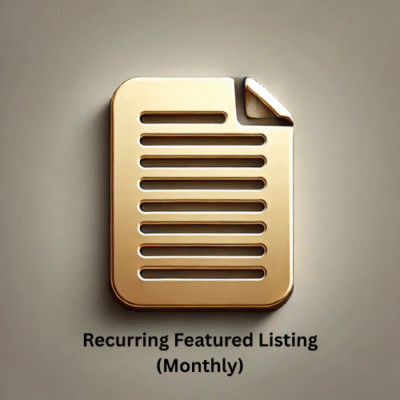 Recurring Monthly Featured Single Listing